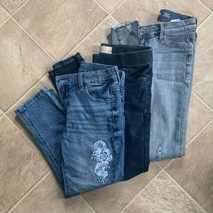 3 pair of jeans/jeggings. Girls size 12.